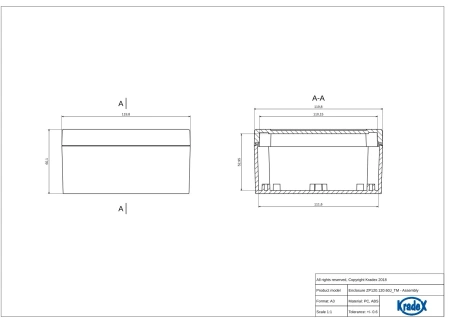 Obudowa hermetyczna ZP120.120.60 jasnoszara ABS