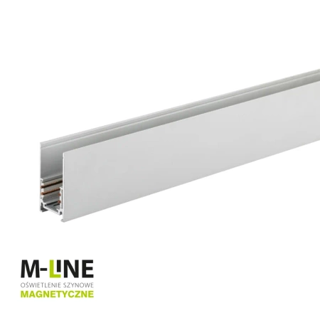 Szyna magnetyczna 1-faza natynkowa 1m biała M-LINE