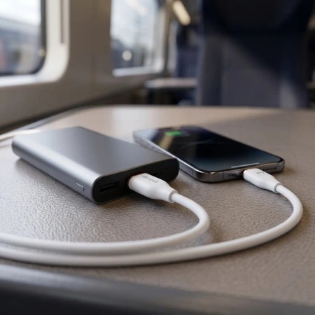 Kabel USB-C - USB-C, 100 W, 1,5 m, biały, Miccell, MIC-004050
