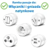 Ramka ceramiczna biała 3-modułowa do gniazd i włączników natynkowych Ceramic Classic Loft