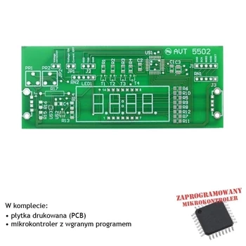 Miernik napięcia i prądu z USB, PCB i mikroprocesor do projektu AVT5502