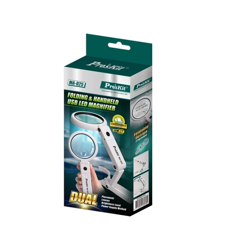 Lupa z podświetlaniem LED, 2-funkcyjna, 3.75/5.5x MA-025 Proskit