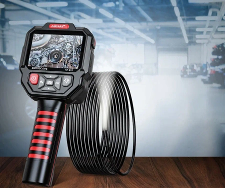 Przemysłowy endoskop ręczny HD z ekranem 3.5" IPS, IP67, rozdzielczość 1080P, elastyczny przewód 10m, Noyafa NF-615