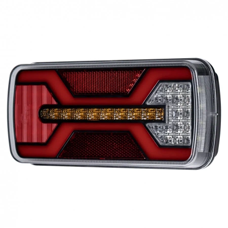 Lampa tylna LED do przyczepy, X-SPIDER 1, 5 funkcji: pozycyjne, kierunkowskaz, przeciwmgielne, stop, odblask, L2424