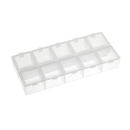 Organizer 13.3x6x2.1cm, 10 oddzielnie zamykanych przegródek