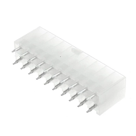 Wtyk ATX 20-stykowy męski prosty do montażu na PCB, raster 4,20 mm, biały, KWM4505-20S
