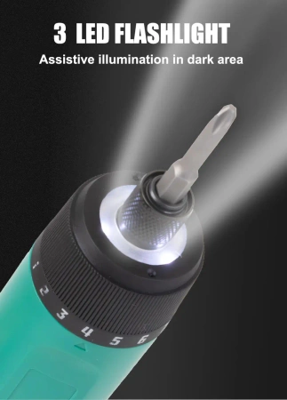 Wkrętak elektryczny z zestawem bitów Proskit PT-1366U