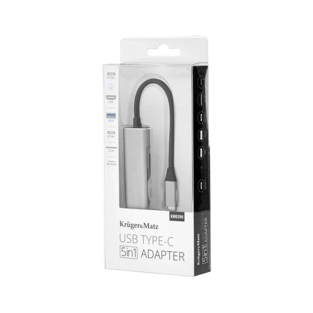 Adapter USB-C na HDMI, USB3.0, SD, MicroSD, USB-C, Kruger&Matz