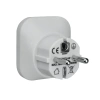Adapter podrozny na wtyk europejski, gniazdo uniwersalne, 250 V 10 A, bialy, DPM PF01EU-W