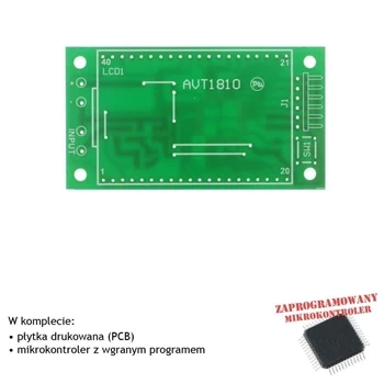 Uniwersalny licznik z LCD - PCB i mikroprocesor do projektu AVT 1810