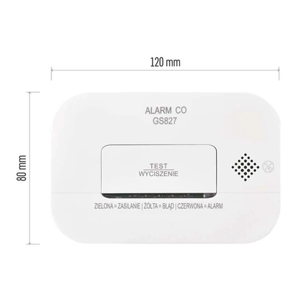 Detektor tlenku węgla GS827 PL