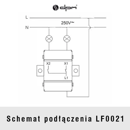 Włącznik podwójny dźwigniowy, okrągły, biały, podtynkowy, 10 A, Vintage Loft