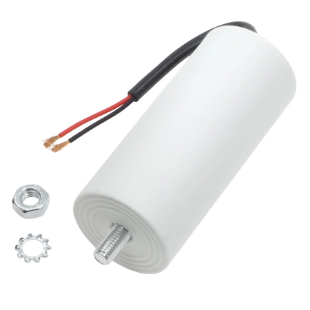 Kondensator rozruchowy do silnika 2uF 450VAC, przewody 15cm, 30x57mm