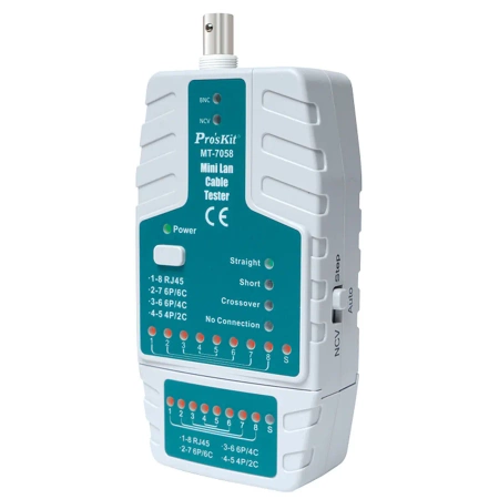 Tester LAN RJ45, RJ11, RJ12, BNC, NCV, Proskit MT-7058