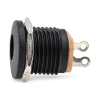 Gniazdo zasilania DC 2,1/5,5 mm do obudowy, plastikowe (nakrętka)