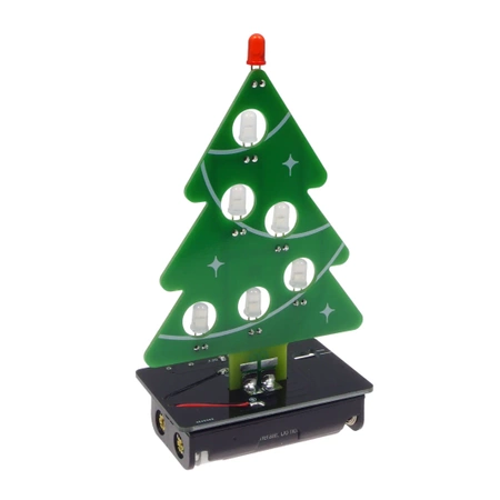 Choinka LED RGB - ozdoba DIY, zestaw do nauki lutowania, AVT XMAS4