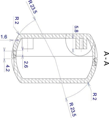 Obudowa 47x66, h=27mm ABS wentylowana jasna, Z94
