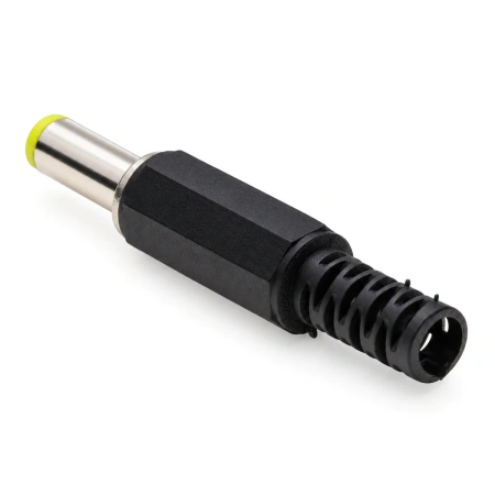 Wtyk zasilający DC 2,5/5,5/14 mm prosty, na kabel, wzmocniony HQ