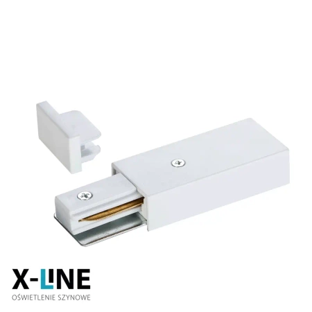 Złączki końcowe do szyny, kolor biały