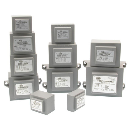 Transformator 12VA zalewany 230Vac (18V, 18V) 0.33A