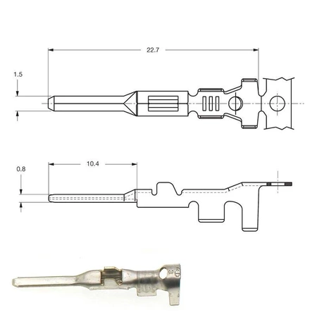 Złącze SuperSeal 1.5 2-pinowe hermetyczne samochodowe - OH-2 AMIO-03518