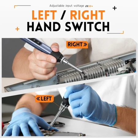 Lutownica bezprzewodowa FNIRSI HS01 z regulacją napięcia pracy grota 9-20V