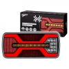 Lampa tylna LED do przyczepy, X-SPIDER 1, 5 funkcji: pozycyjne, kierunkowskaz, przeciwmgielne, stop, odblask, L2424