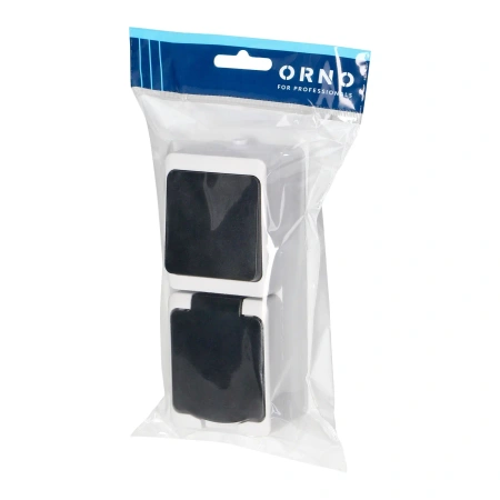Zestaw gniazdo + włącznik jednobiegunowy ORNO AQUATIC MINI IP54 16A 230V natynkowy biało-czarny
