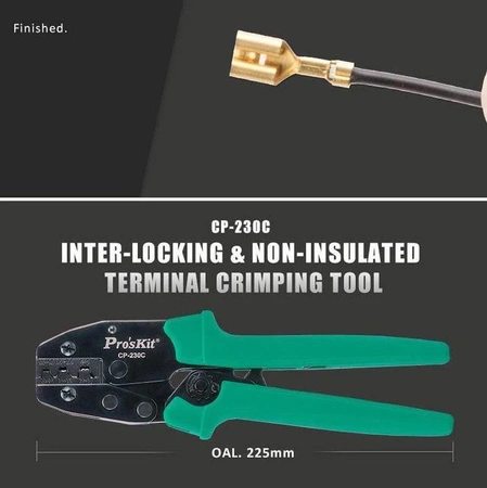 Zaciskarka konektorów nieizolowanych 0.5-6mm2, Proskit CP-230C