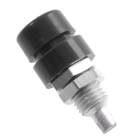 Gniazdo izolowane 4mm M6, lutowane, 32A, czarne