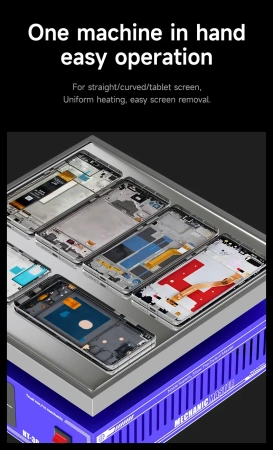 Stół grzewczy HT-30, 30 × 30 cm, 800 W, sterowanie CNC, do PCB i BGA, Mechanic