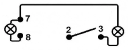 Włącznik ON-OFF 2-poz 4-pin 2 LED niebieskie Carling