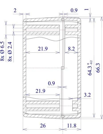 Obudowa uniwersalna Z24, 66,4 × 47,3 × 37,7 mm, ABS, czarna, Kradex