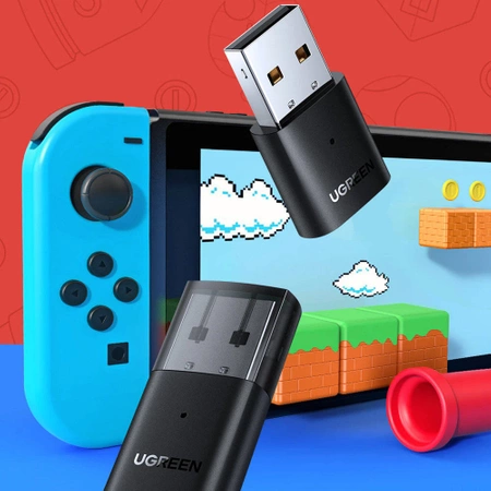 Adapter Bluetooth 5.0 USB do PlayStation i Nintendo Switch, zasięg 10 m, UGREEN CM408