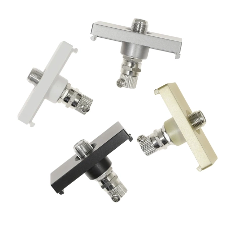 Moduł 1/2 - gniazdo antenowe SAT (typ F) - biały - kompatybilny z ramkami Tawoia Glass