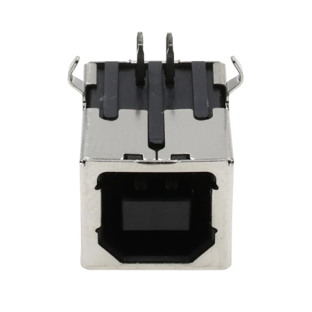 Gniazdo USB B do druku kątowe czarne