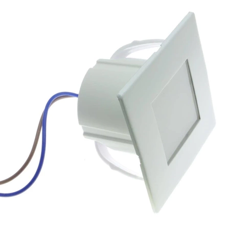 Oprawa LED schodowa, kwadratowa, biały mat