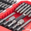 Zestaw 45 bitów i nasadek do wkrętarki 1/4" HEX, stal S2, PH, PZ, Torx, imbus, płaskie, w etui - AMiO 04932