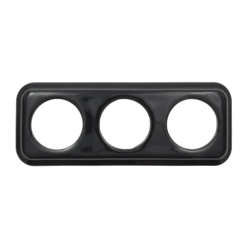 Ramka potrójna kwadratowa ceramiczna czarna Ceramic Loft