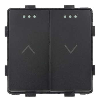 Moduł - Włącznik żaluzjowy / roletowy - czarny - Tawoia Glass