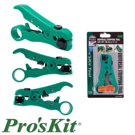 Ściągacz izolacji do kabli UTP, STP, kabli telefonicznych, koncentrycznych i innych, CP505 Proskit