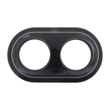 Ramka podwójna owalna ceramiczna czarna Ceramic Loft