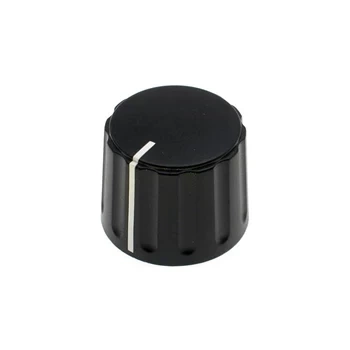 Gałka do potencjometru na oś 6mm - 22x17mm - czarna, biały wskaźnik