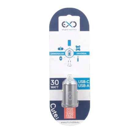 Zasilacz USB, ładowarka samochodowa USB, PD 30W, eXc CUTE Pro