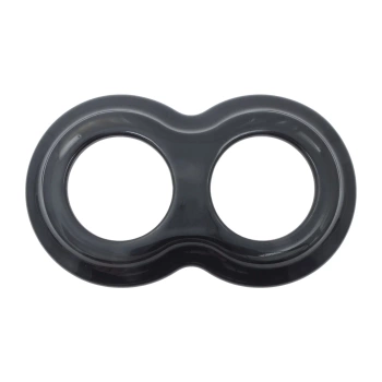 Ramka podwójna okrągła typu ósemka ceramiczna czarna Ceramic Loft