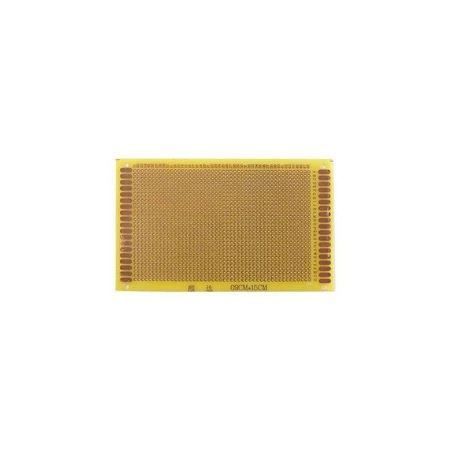 Płytka uniwersalna 9 x 15 cm, jednostronna, raster 2,54 mm, żółta, PU13