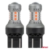 Żarówki LED W21/5W 7443 czerwone do świateł stop i pozycyjnych, 12/24 V, 15 diod SMD 3030, 2 szt. - AMiO 04999