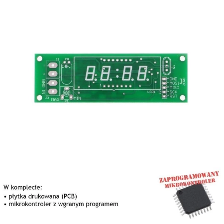 Licznik czasu pracy wyzwalany prądem - PCB i mikroprocesor do projektu AVT 5548