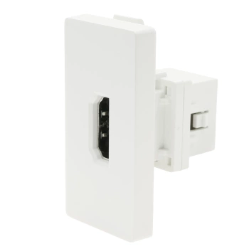 Gniazdo HDMI biały, moduł 1/2 do ramki Tawoia Glass