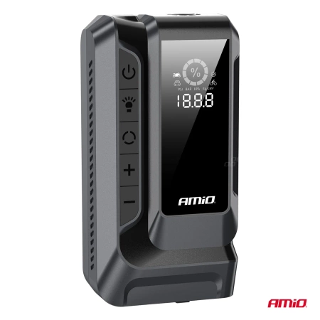 Jump Starter 12V 12AH 1600A 4w1 Starter/Latarka Led/Kompresor/Powerbank AMIO 04677